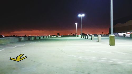 Illuminated street light at night