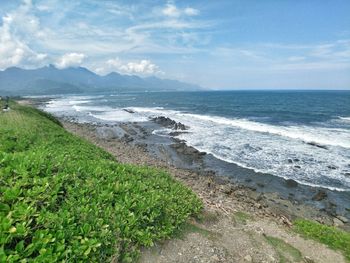 Scenic view of sea against sky