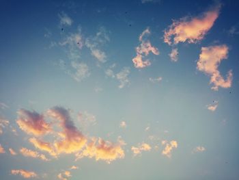 Low angle view of cloudy sky