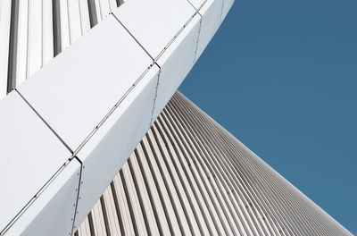 Minimalistic image of sleek curved modern architecture