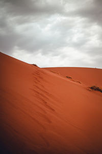 Scenic view of desert against sky