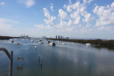 Boats in harbor