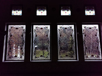 Close-up of window of building