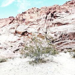 View of rock formation against sky