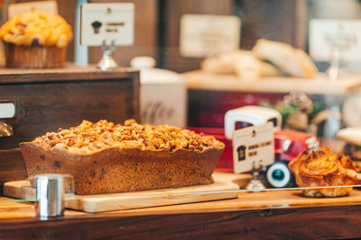 Close-up of food on table