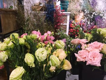 Close-up of bouquet of flowers for sale