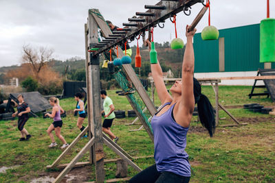 Group of people on field