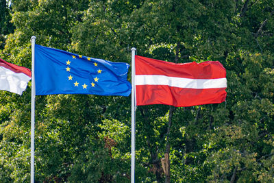 Flag against blue sky