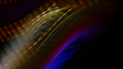 Close-up of light trails at night