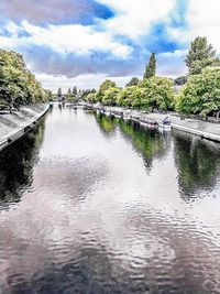 Scenic view of river against sky