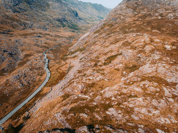 Wildcamping in snowdonia-drone sunset