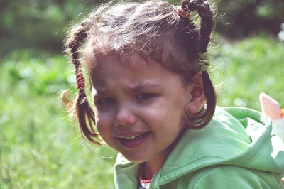 Close-up portrait of smiling boy