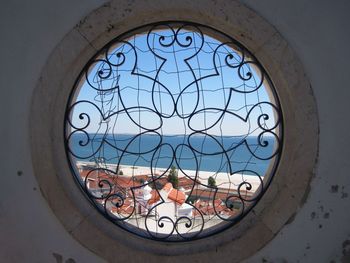 Low angle view of skylight