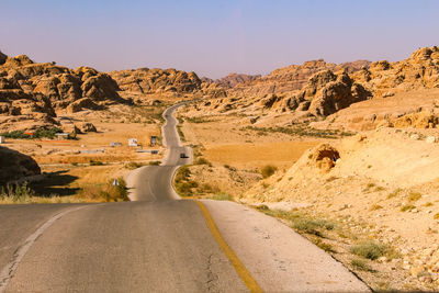 Road passing through a desert