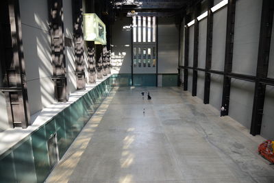 Interior of illuminated building
