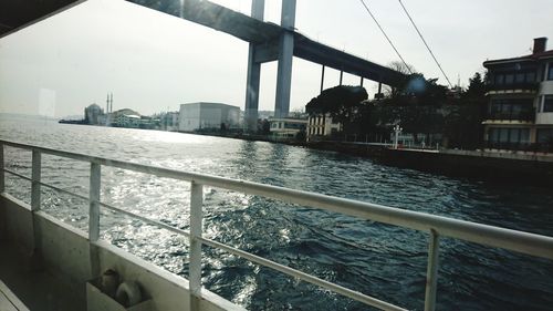 Bridge over river in city