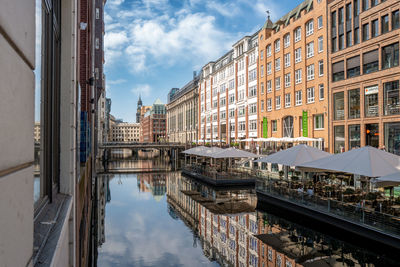 Canal amidst buildings in city