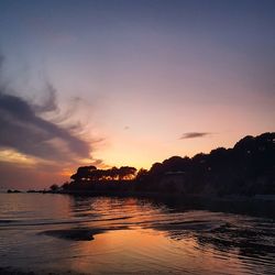 Scenic view of dramatic sky during sunset