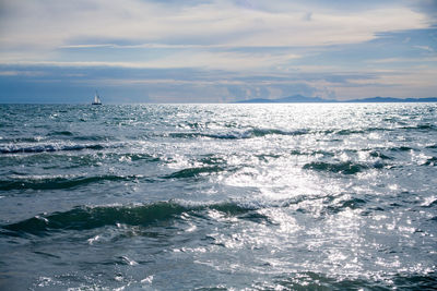 Scenic view of sea against sky