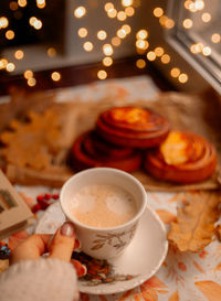 Close-up of food on table