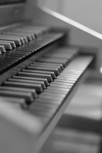 Close-up of piano keys