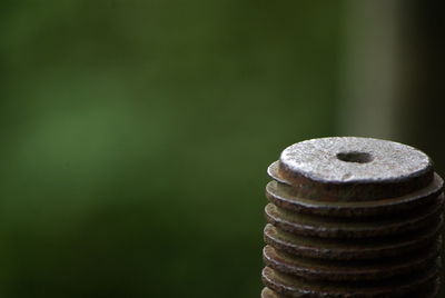 Close-up of  rusty bolt