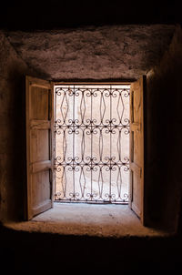 Open window of old house