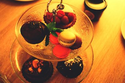 Close-up of food on table