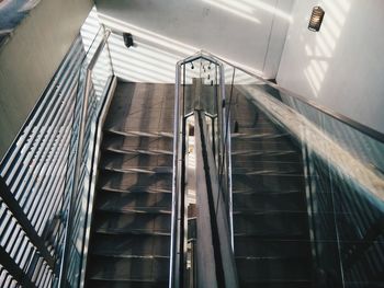 High angle view of staircase