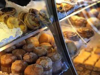 Close-up of pastel de nata for sale in store