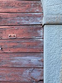 Tuscan red wooden door