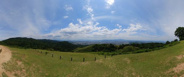 Panoramic view of landscape against sky