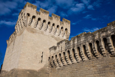 Low angle view of historical building against sky