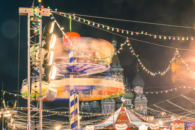 Illuminated carousel at red square