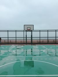 View of basketball hoop against sky