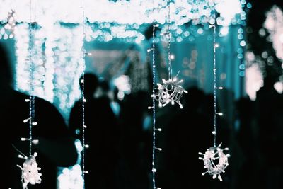 Close-up of ice crystals against blurred background