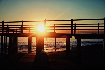 Scenic view of sunset over sea