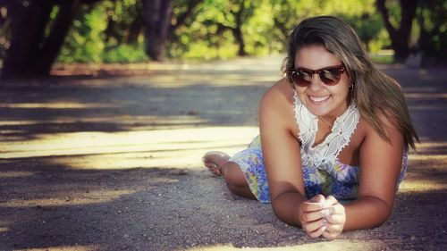 Portrait of smiling young woman