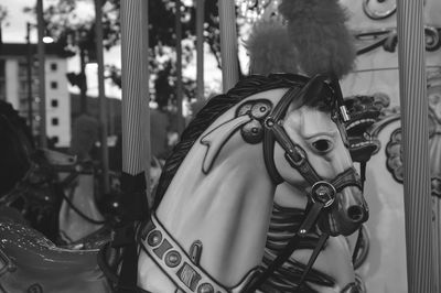 Close-up of carousel