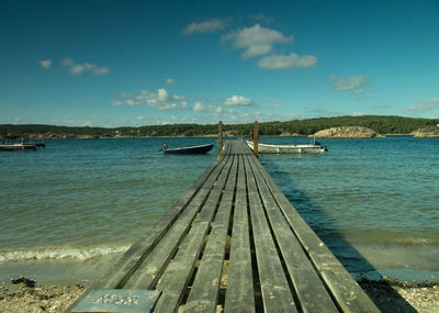 Boats in sea