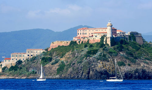 View of building by sea