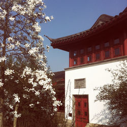 Low angle view of building against sky
