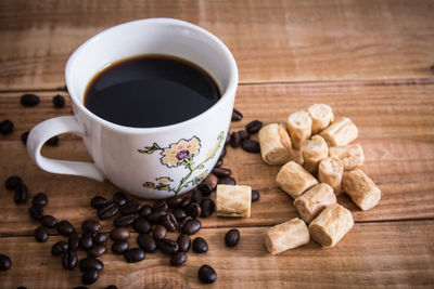Close-up of coffee on table