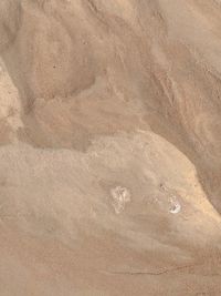 High angle view of sand on beach