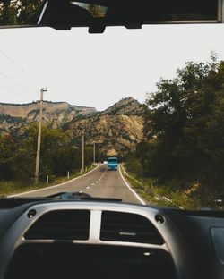 Road passing through a forest