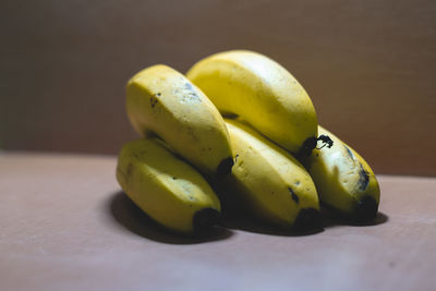 Close-up of bananas on table