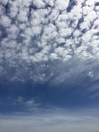 Low angle view of cloudy sky