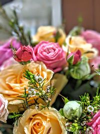 Close-up of rose bouquet