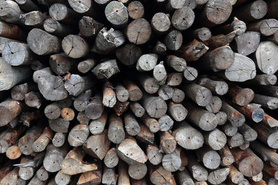 Full frame shot of logs