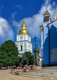 St. michaels golden-domed monastery in kyiv, ukraine, on a sunny summer morning